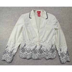 Oscar de la‎ Renta Embroidered Blazer Jacket Women's Size 14